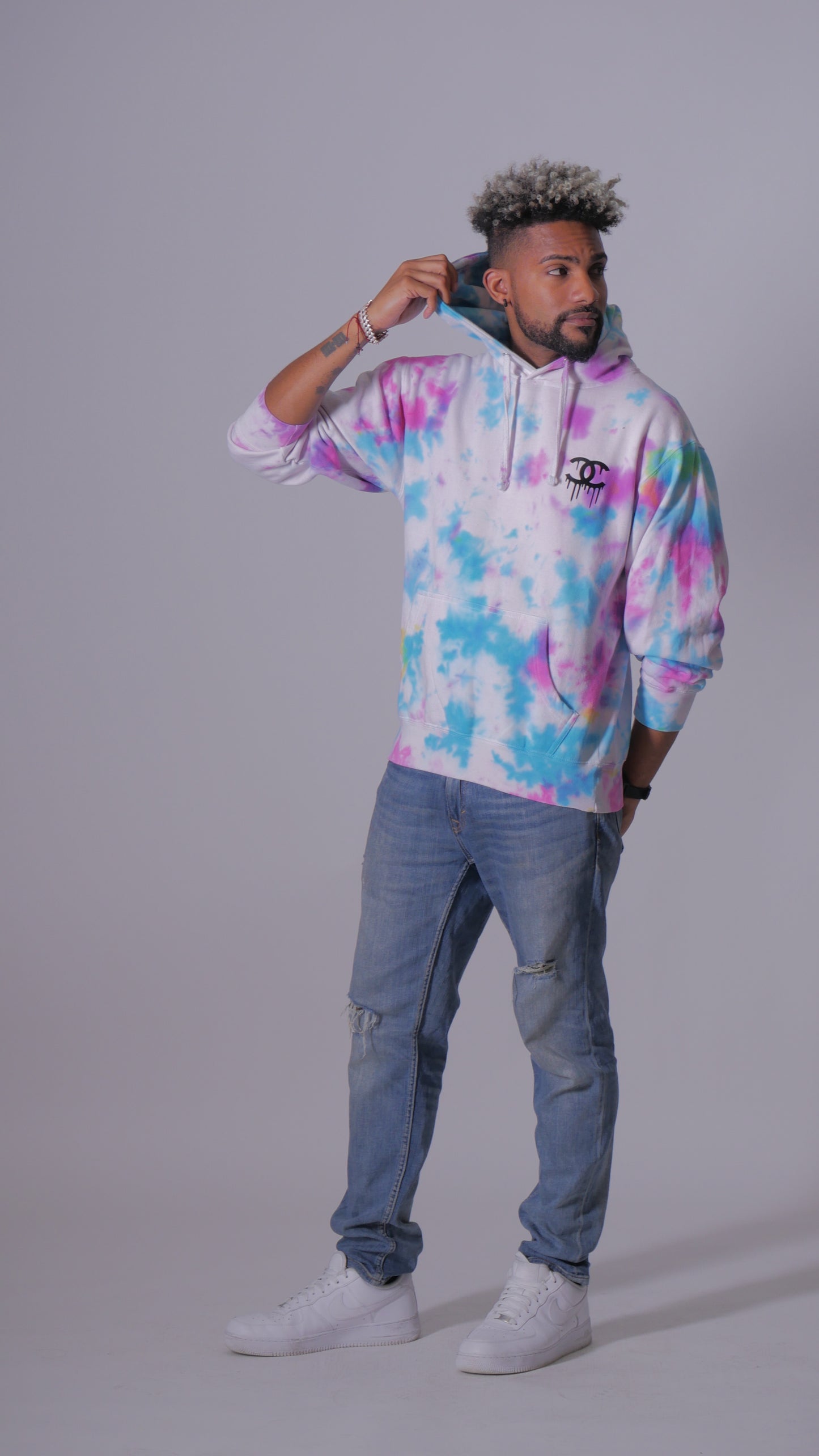 Cotton Candy Tie Dye Hoodie - Adult