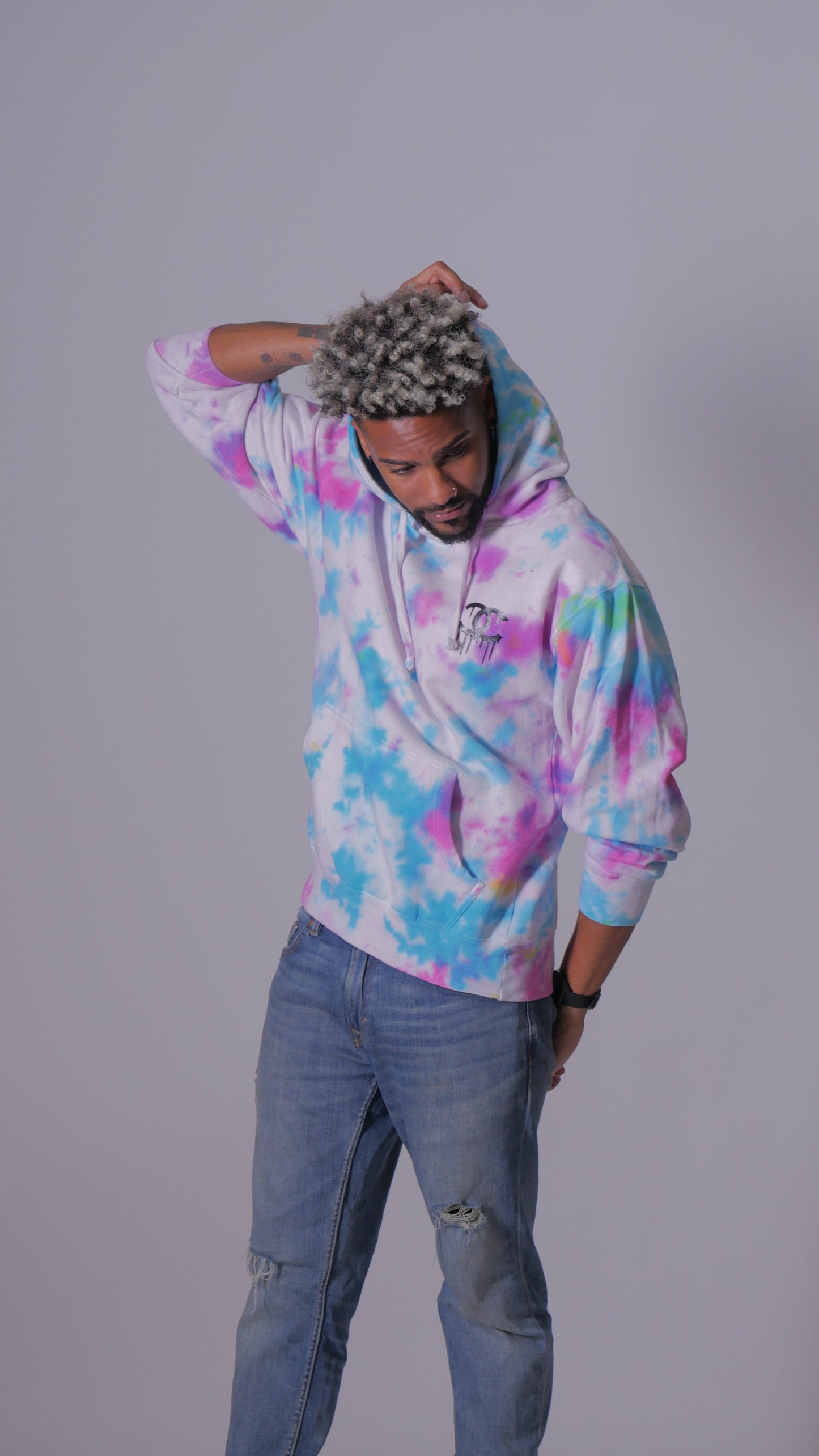 Cotton Candy Tie Dye Hoodie - Adult
